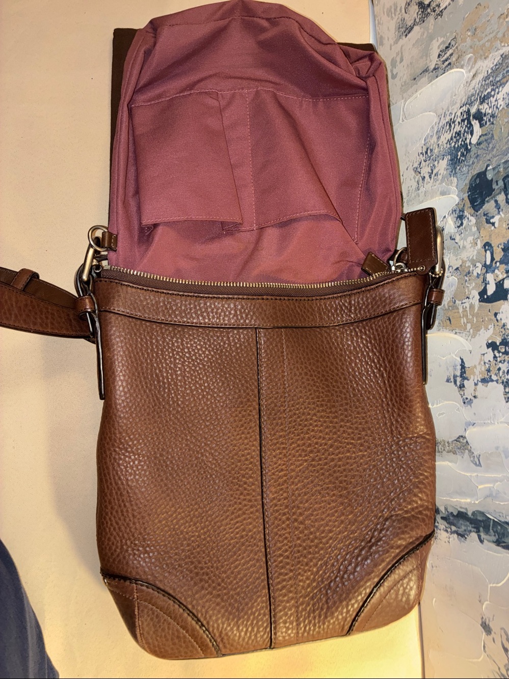 Genuine Coach Dark Brown Leather HOBO Bag Coach Dust bag included
Y2 K 2008 - Picture 11 of 17